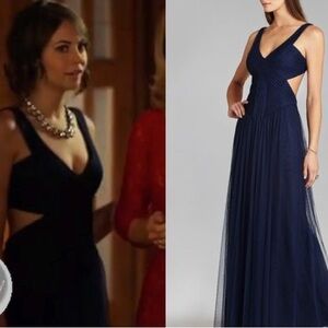 NWT BCBGMAXAZRIA “Mara” Backless Gown
Size: 0 | Color: Navy Blue